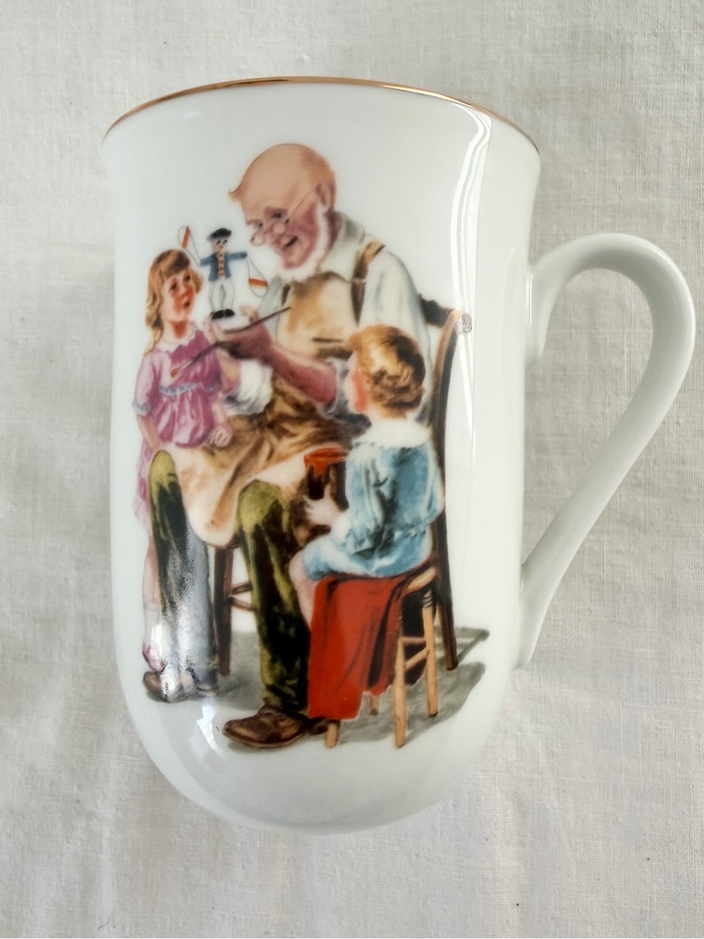 1982 Vintage “The Toymaker” Norman Rockwell Porcelain Coffee Mug